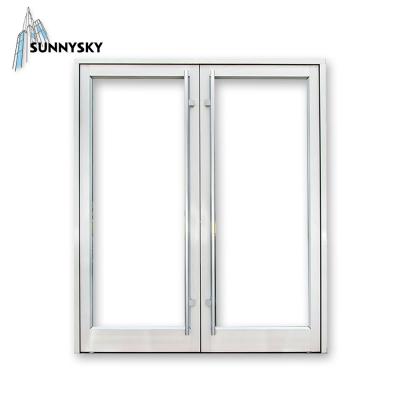 China Sound Insulation And Waterproof Interior French Hinged Aluminum Commercial Swing Door for sale