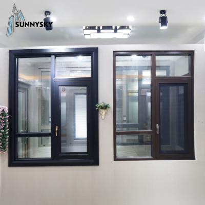 China Factory direct sales sound insulation and waterproof American standard combination with fixed and awning aluminum windows for sale