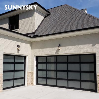 China Competitive Price Modern Aluminum Frame Flush Garage Door in Canton for sale