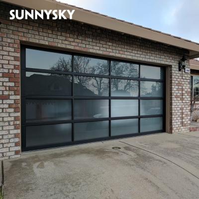 China Competitive Price Modern Aluminum Frame Flush Garage Door in Canton for sale