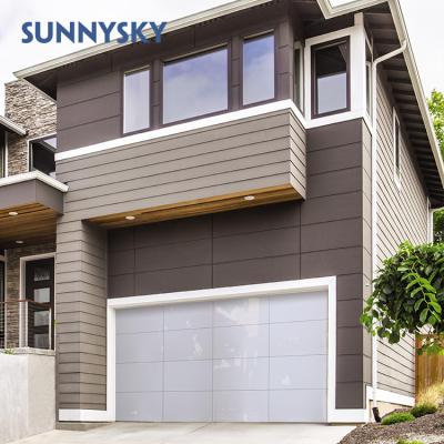 China Modern Aluminum Metal Flush Frame Accordion Style Sectional Overhead Garage Door for sale