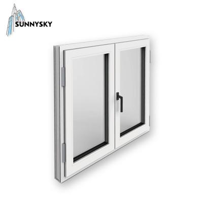 China Screen Certified Vinyl Technologies Large Casement Designation UPVC Folding Windows for sale