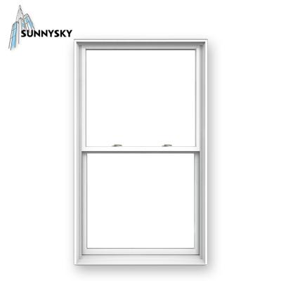 China Heat and sound insulation with waterproof bespoke vinyl efficiency upvc in delhi double hung maintenance window for sale