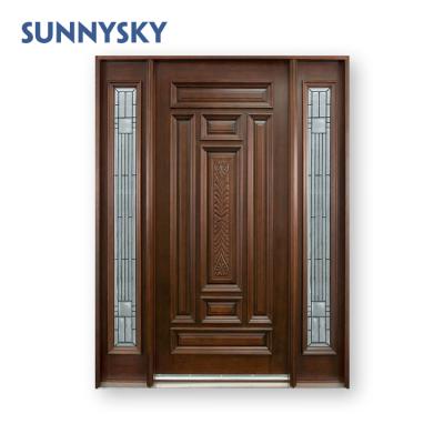 China Simple swing design double tie painted vintage solid wood wooden door for sale for sale