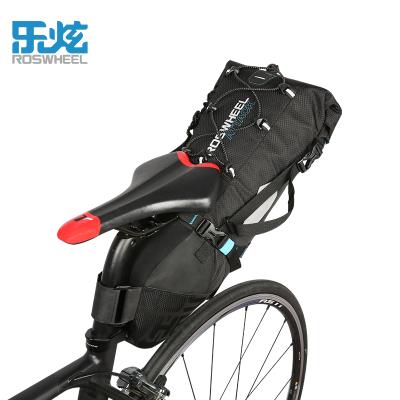 China Keep Inner Compartment Roswheel Attack Series 7Litre 430g Bike Seat Saddle Pack Nylon Black Nylon Bags for sale