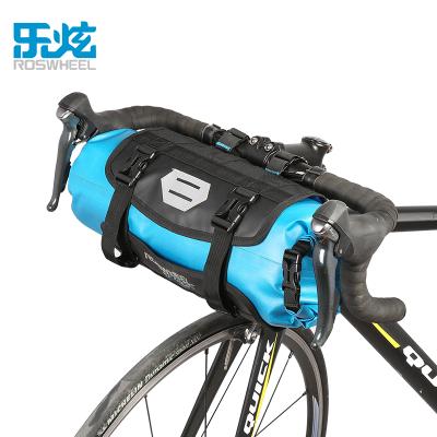 China Roll Closure Roswheel Bikepacking Series Durable 7 Liter Bike Bicycle Handlebar Nylon Waterproof Bag for sale