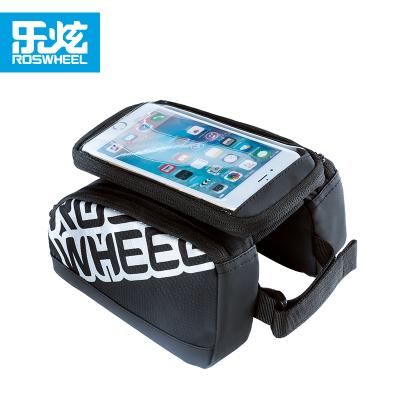 China Detachable Top Nylon Phone Bag Roswheel Lohas Series 1.3 Liter 171g 600D Bike Bicycle Phone Bag for sale