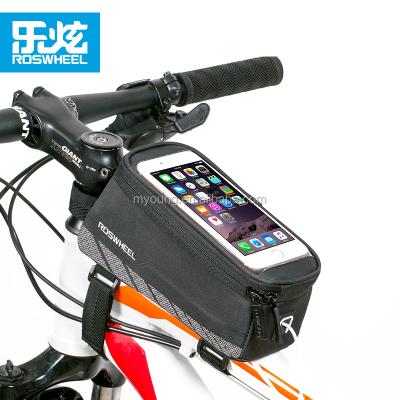 China Large Capacity Roswheel Competitive Price And OEM Accepted 300D Water Resistant Bike Bicycle Phone Pouch Bags for sale