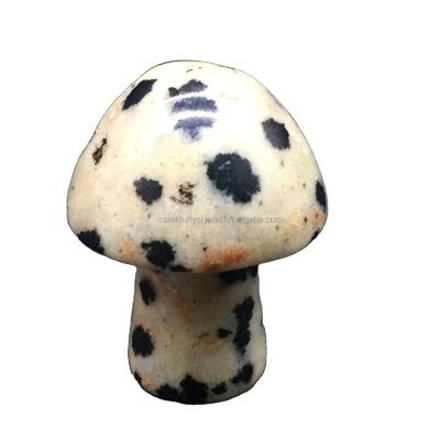 China Dalmatian Jasper Quartz Carved Polished Crystal Mini Mushroom Healing Decorate Reiki from Europe Natura for sale