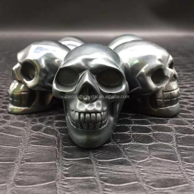 China Wholesale Natural Meteorite Crystal Carved Polished Skulls Healing Europe Iron Manual Decorate for sale