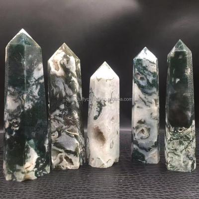 China Wholesale Natural Aquatic Crystal Wand Point Healing Hexagonal Reiki Agate Quartz Water Decoration from Europe for sale