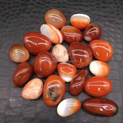 China Wholesale Natural Carnelian from Europe Crystal Carnelian Tumbled Quartz Polished Stone for Decoration for sale