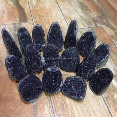 China Wholesale Natural Amethyst Crystal Cluster Quartz Point Healing Specimen Decoration from Europe for sale