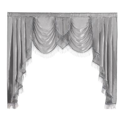 China Home Decor Elegant Luxury Drapes For Windows Living Room Waterfall Valance Curtains For Kitchen Rod Pocket 61W X 49L for sale