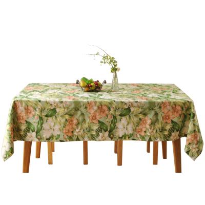 China Disposable Floral Table Cloth For Rectangle Tables Waterproof Durable Heavy Duty Flower Table Cover For Kitchen Dining Wedding for sale