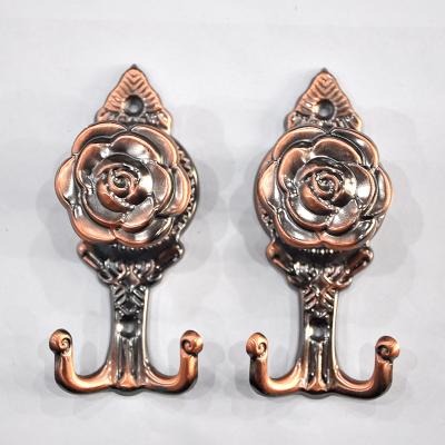 China Modern Wholesale Curtain Accessories Flower Curtain Barriers Curtain Wall Tieback Hook Tieback Hook Multi Use Wall Hook Coat Hanger for sale