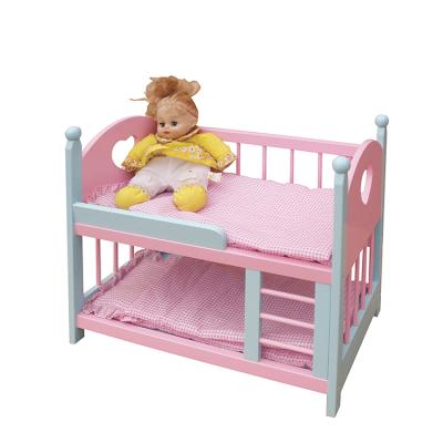 China Age 3-8 Years China Manufacture Professional Sleep Toys Bab Bunk Doll Bed Furniture for sale