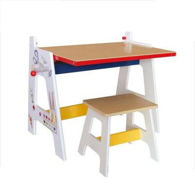 China Wholesale Wooden Simple Furniture Children's Dining Age 3-8 Years Study Table And Chair for sale