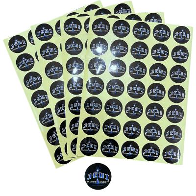 China Waterproof and environment friendly custom color circular stickers roll up waterproof round vinyl sticker logo packaging label for sale