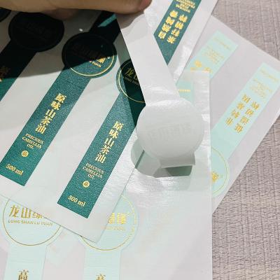 China Embellish Product Packaging Custom Printed Plastic Or Food Bottle Paper Boxes Or Glass LIDS Seal Stickers Permanent Adhesive Vinyl Label Stickers for sale