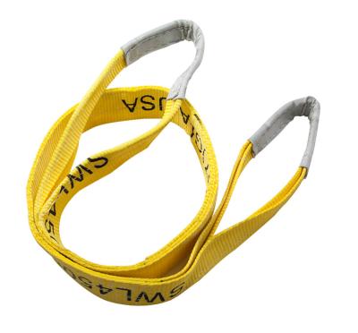 China Custom Polyester 3T Textile Soft Crane Lifting Equipment Endless Type Straps Round Webbing Sling Belt Eye OEM Packing Yellow Safety Saver for sale