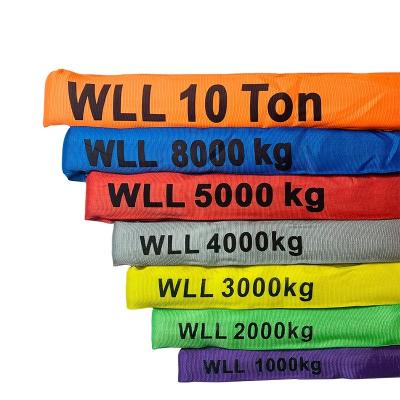 China 40Ton 40T Around Crane Lifting Equipment Endless Ton Round OEM Packing Pcs Textile Belt Strap Custom Round Soft Round Orange Eye Sling for sale