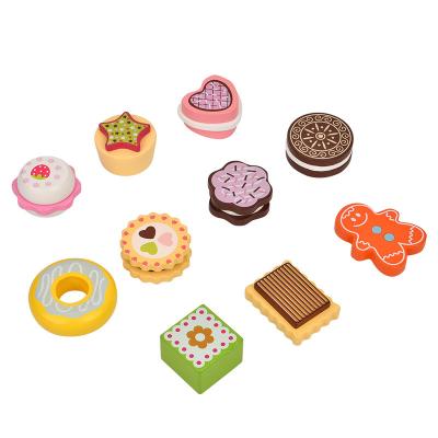 China Role Playing Toys 2022 New Children's Cookie Package Wooden Gift Boy and Girl Kitchen Play House Baby Toys Set Magnetic Dessert for sale