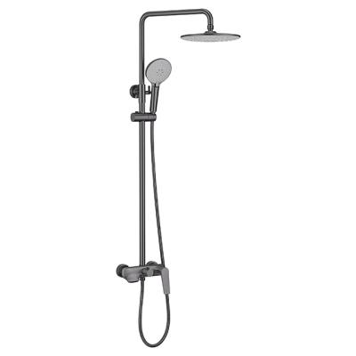 China With Sliding Bar Shower Set ABS Hand Spray High Quality Copper Shower Faucets Spray Top Rain Body Save Water Main Factory For Bathroom Sets 'hotel for sale