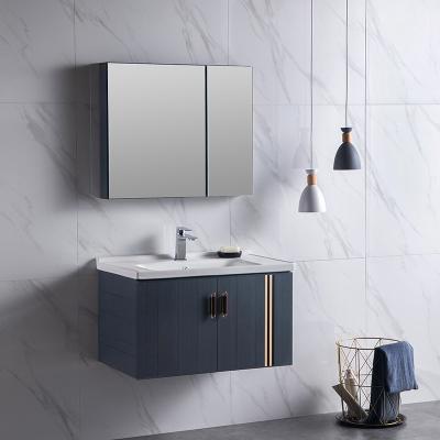 China 2020 Environmentally Friendly New Model Bathroom Furniture Chaozhou Factory Aluminum Material Wall Hung Design Storage Mirror Bathroom Cabinet Good for sale