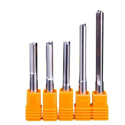 China CNC Milling Machining Two Straight Flute Router Bits For Wood CNC Engraving Tools Bit Cutters Carbide End Mill Cutting Milling Tools for sale