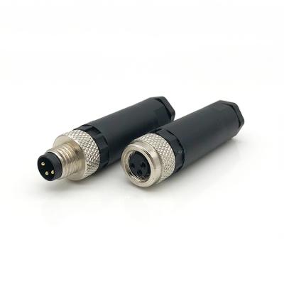 China Power Male And Female Circular 3 Pin IP68 Waterproof m8 Connector for sale