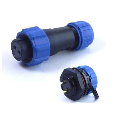 China Waterproof Power 220V 12volt 2 Pin Electrical Plug Male Female Cable Connector for sale