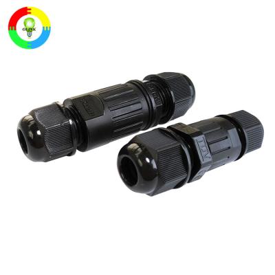 China Power Electrical Wire To Wire 2 Pin 3 Pin Screw Mount IP68 Waterproof Connector for sale