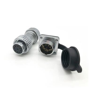 China Waterproof Round Automotive Metal Aviation Pin Mic Connector GX18 4 for sale