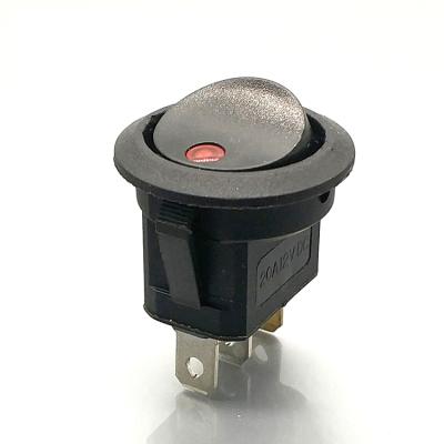 China Nylon66 120v With Led Light Red Round 10A Power Rocker Switch for sale