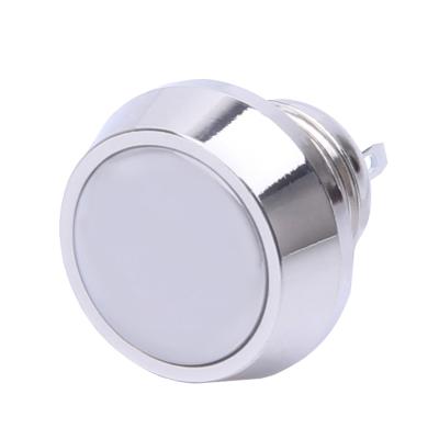 China nickel plated stainless steel/brass 12mm 5V led metal spst momentary push button switch for sale