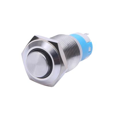 China Momentary / Self-Latching With Stainless Steel 16 Mm Push Button LED IP67 for sale