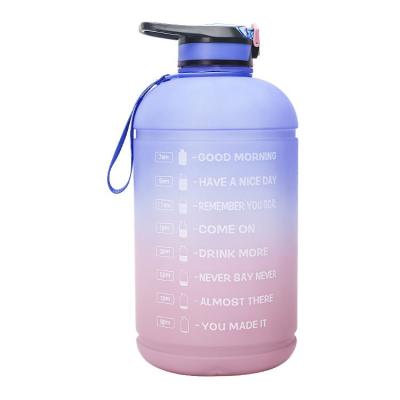 China One Gallon Large Capacity Plastic Water Bottle PETG Time Marker Viable Motivational Fitness For Outdoor GYM for sale