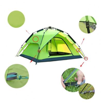 China Diamond Ground Nail Camping Tent Double Layer Hexagonal Instant Set Up Backpacking Tent To Increase Travel for sale