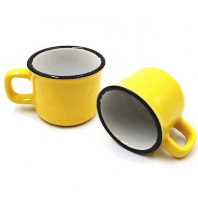 China High Quality Viable Custom Sublimation Mini Enamel Mug With Printed Logo for sale