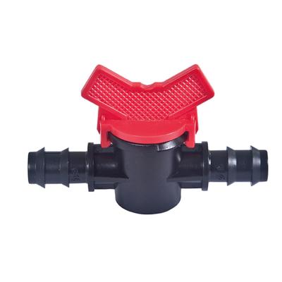 China Plastic Ball Maxi Valves Metric Maxi Valve, Dn25, Barb Offtake Rubber Ring Plastic Irrigation Mini Drip Valve for sale