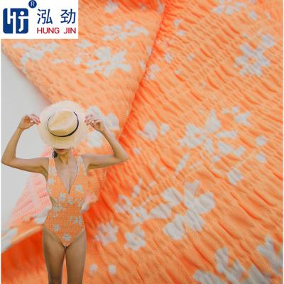 China Custom anti pill abstract print fabric textured fabric 100% nylon baby-clothing-wholesale swimwear fabric supplier for sale