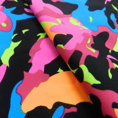 China 2021 new anti pill 82% 18% spandex digital printing nylon fabric for swimsuit and legging for sale