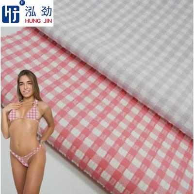 China High quality white red anti pill fabric grid canvas yarn dyed grid stock fabric check printing fabric for shirts for sale