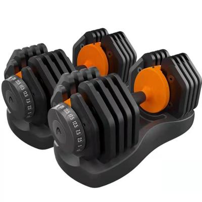 China New Durable Type Hot Sale Gym Fitness Equipment Weightlifting 25kg Adjustable Dumbbell Set for sale