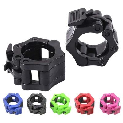 China Weight Lfiting Barbell Accessories Type New Barbell Bar Clamps Weight Bar Clips With Different Color for sale