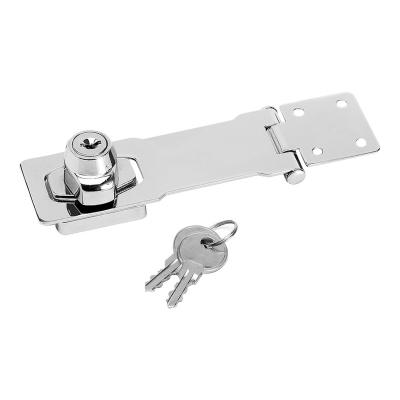 China With 2 Keys And Screws Zinc Alloy Plating Self Locking Safety Latch Key Locking Latch for sale