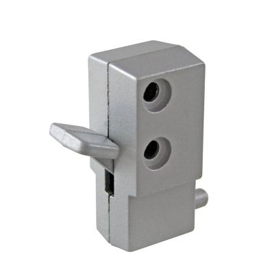 China Securely locks the door in closed. Die Cast Aluminum Metal Patio Door Foot Sliding Lock for sale