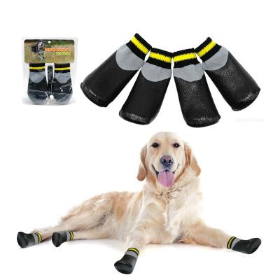 China Viable Wholesales Waterproof Unique Soft Warm Looped Silicone Fabric Dog Pet Shoes Socks for sale