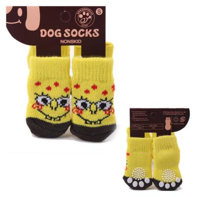 China Cheap Sustainable Volume Custom Design Non-slip Cute Cartoon Accessories Pet Cat Dog Indoor Socks for sale